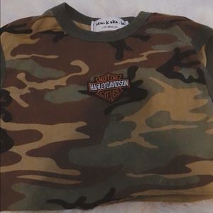 Cropped iamkoko la tank with Harley Davidson patch